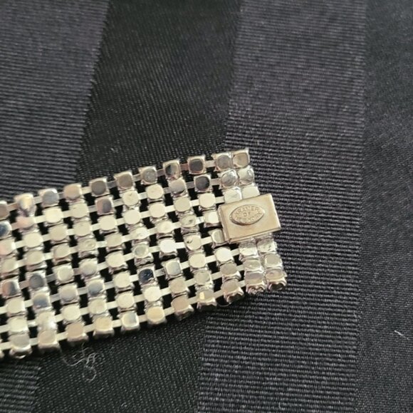 Vintage Rhinestone Kramer of New York Cuff 9 Row Crystal Evening Luxury Bracelet - Picture 12 of 14